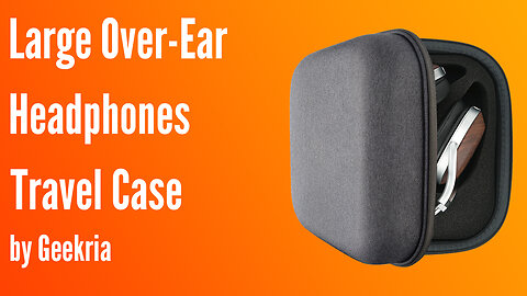 Large Over-Ear Headphones Travel Case, Hard Shell Headset Carrying Case | Geekria