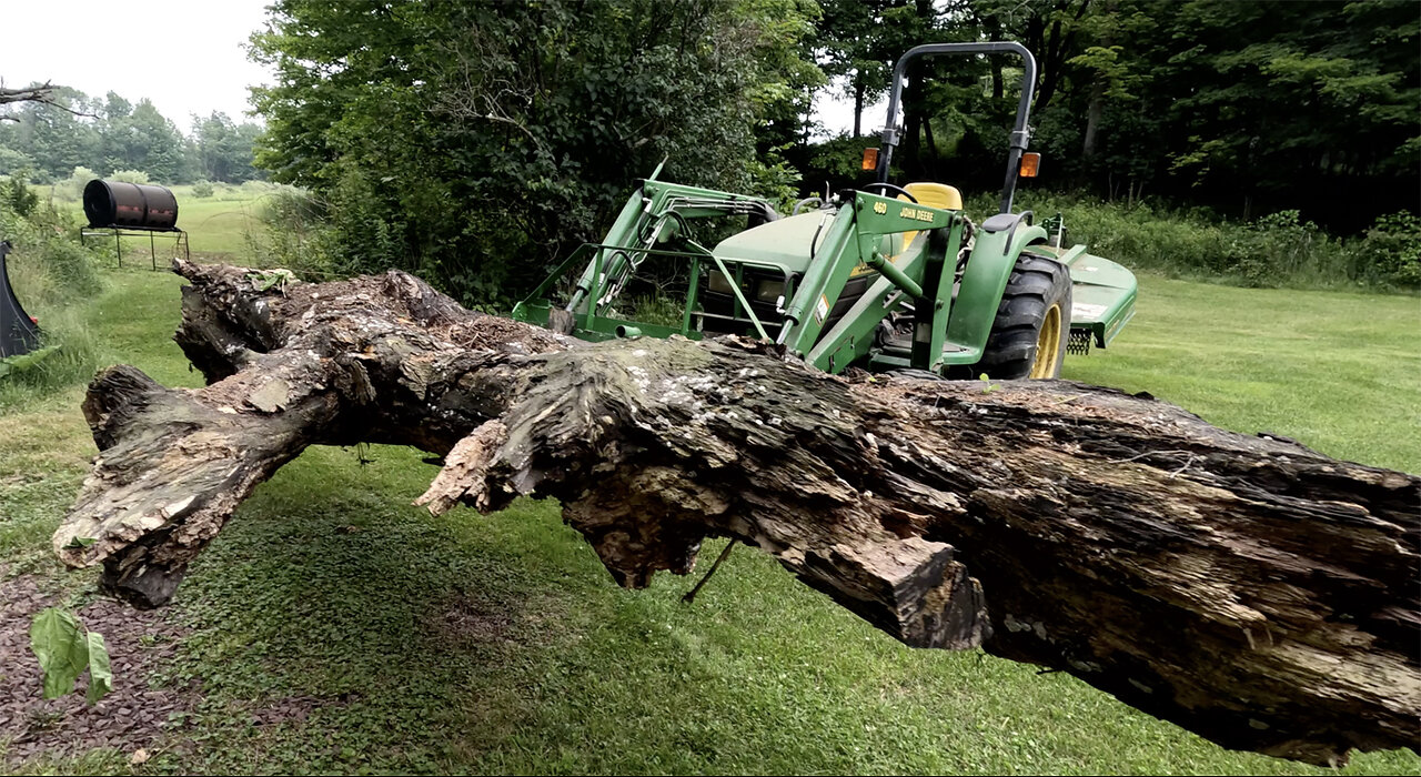 Pallet Forks Moving Logs John Deere Compact Tractor