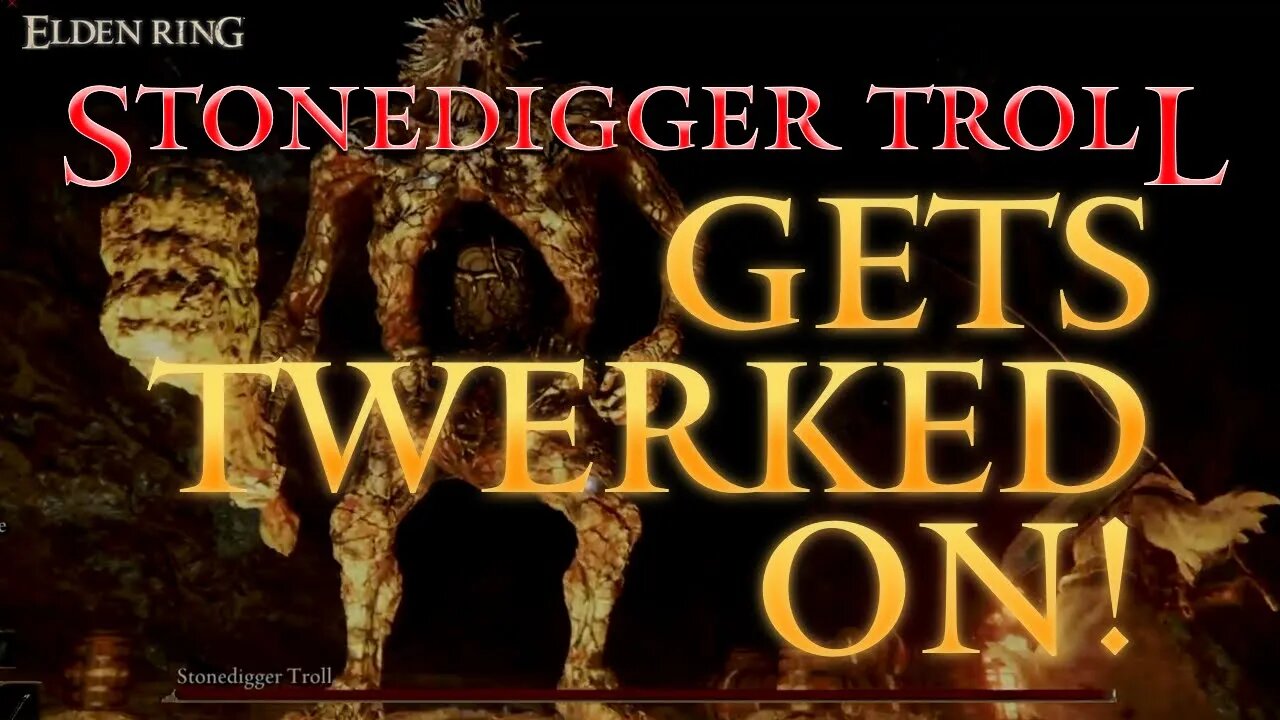 How to Beat Stonedigger Troll in Old Altus Tunnel... and Twerk On Him | Elden Ring