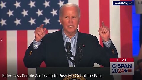 Biden Denounces People “Trying to Push Me Out of the Race”