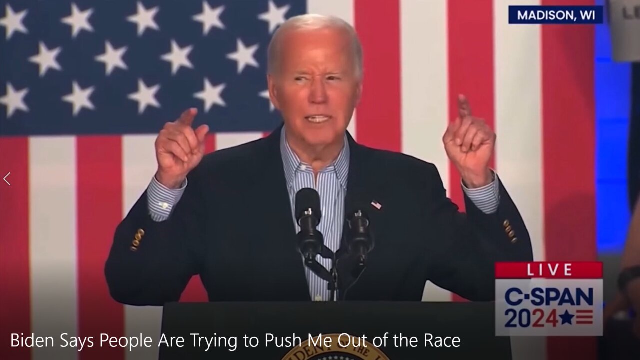 Biden Denounces People “Trying to Push Me Out of the Race”