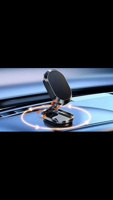 Metal Magnetic Car Mobile Phone Holder Folding Magnet Cell Phone Stand
