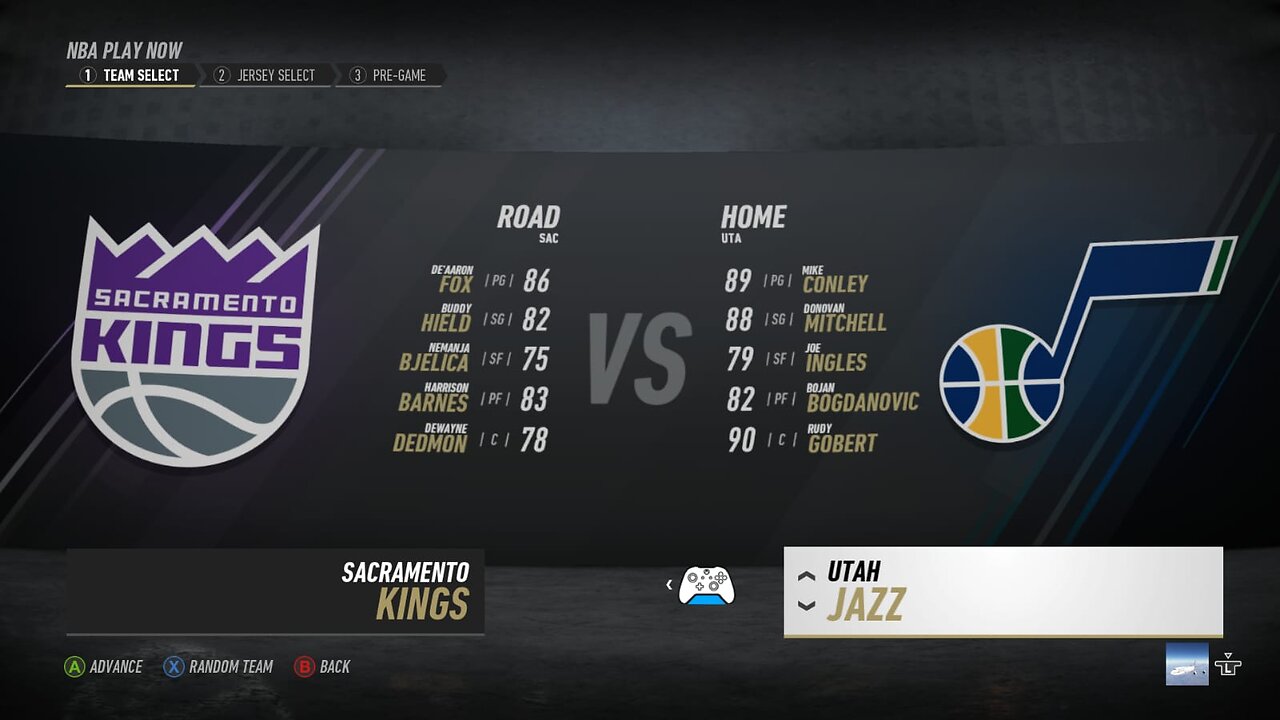 🏀NBA Live Season - Week 1 - Sacramento Kings (Road) VS (Home) Utah Jazz - XBOX SERIES S - Difficult Level: Pro