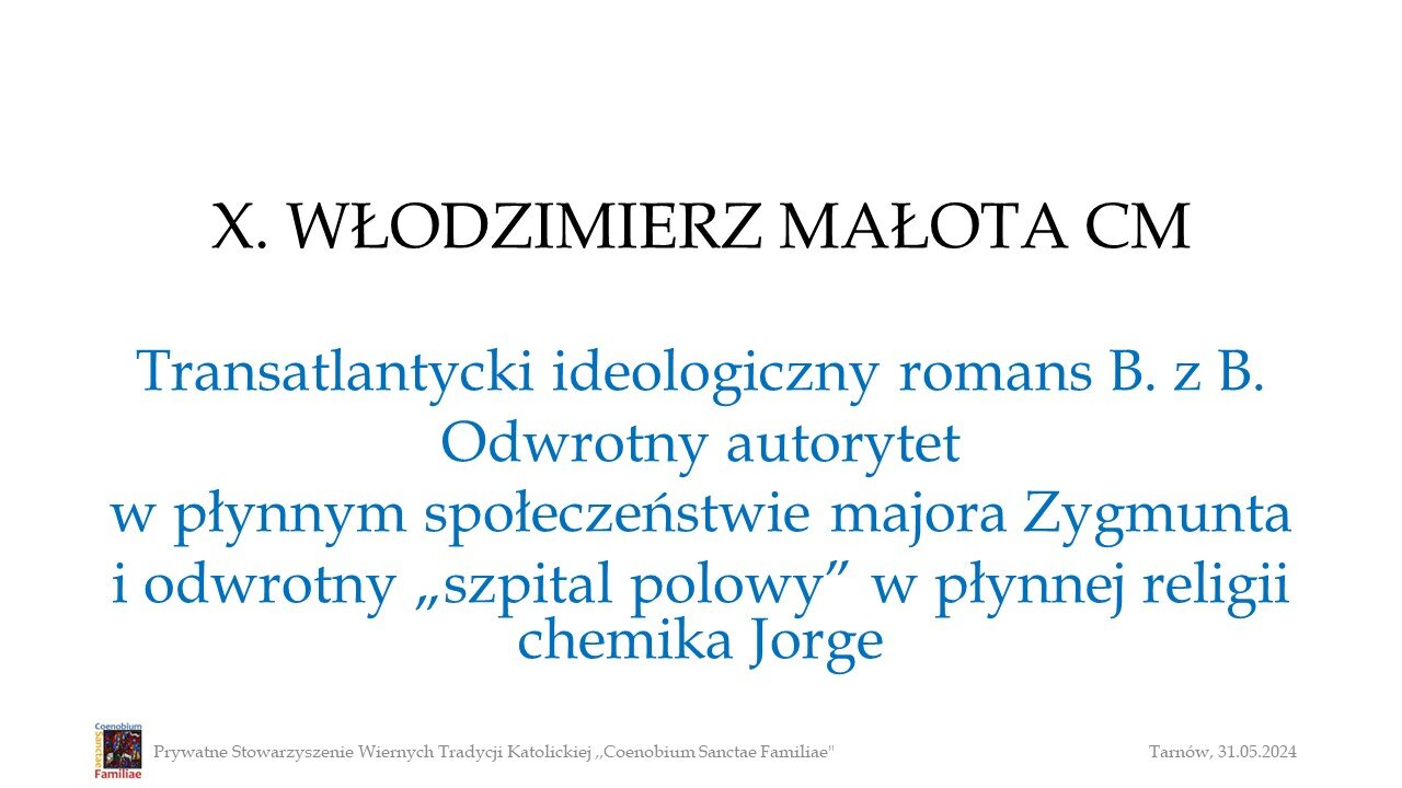 I Wiosenna Konferencja Katolicka w Tarnowie (31.05.2024) - Ksiądz Włodzimierz Małota CM