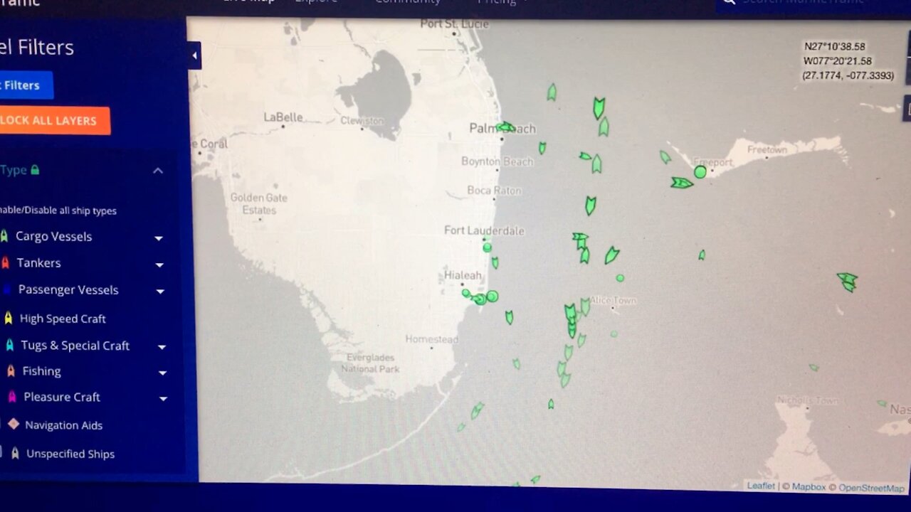 FL And GA Cargo Ship Traffic