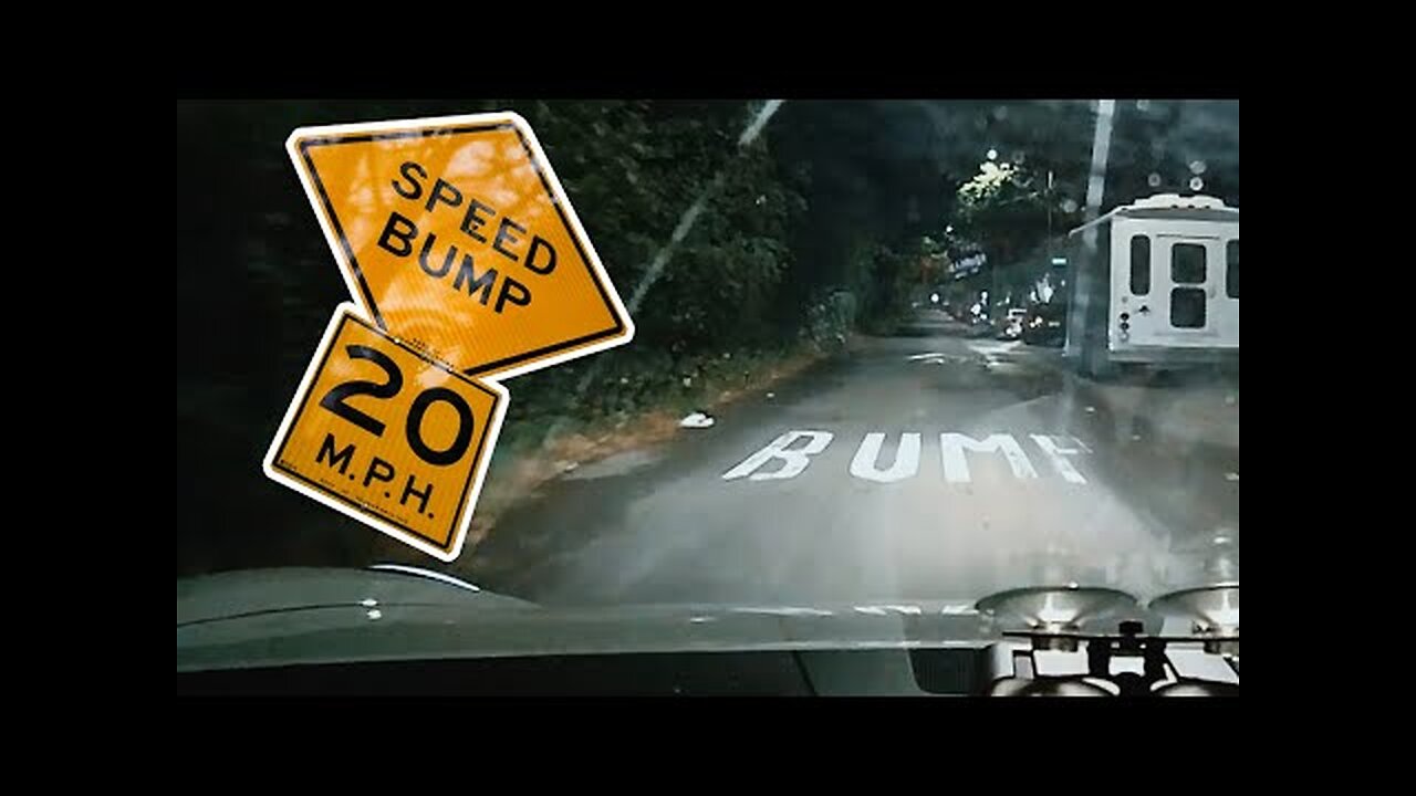 hitting a speedbump so hard, the car downshifts...