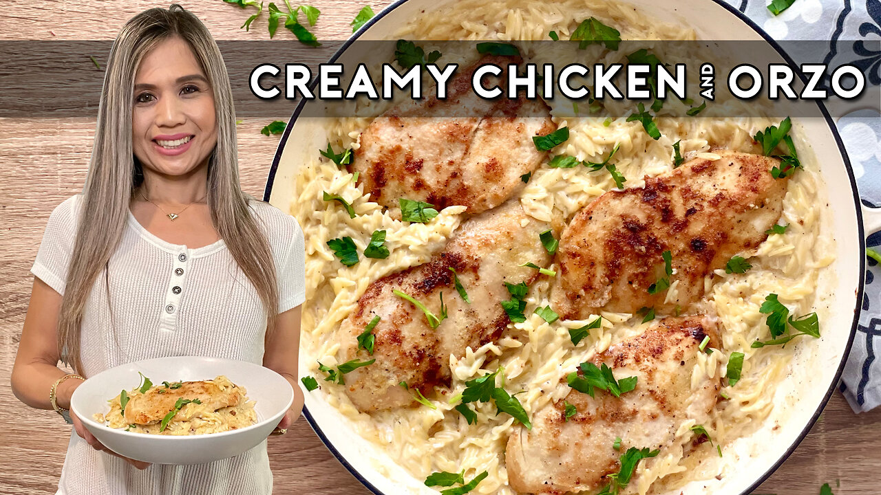 One pan creamy chicken & orzo