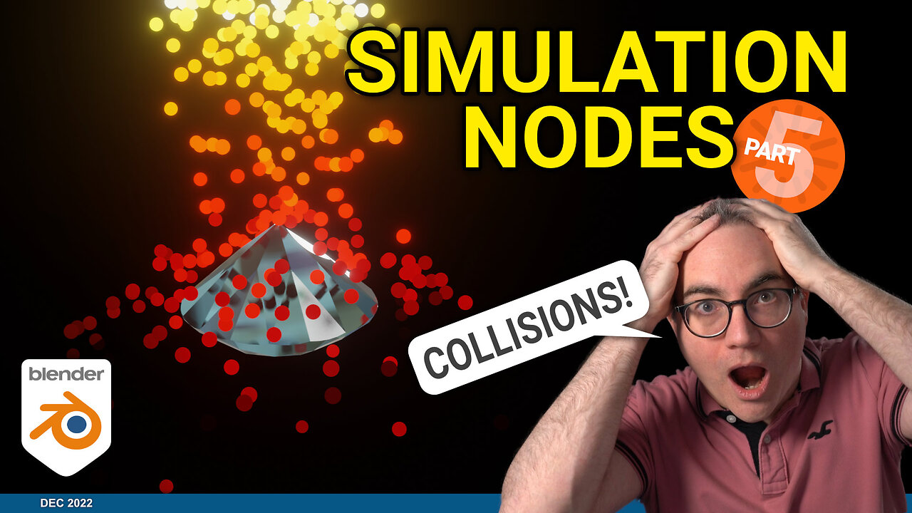 Particle Collisions w/ Simulation Nodes | Blender Tutorial