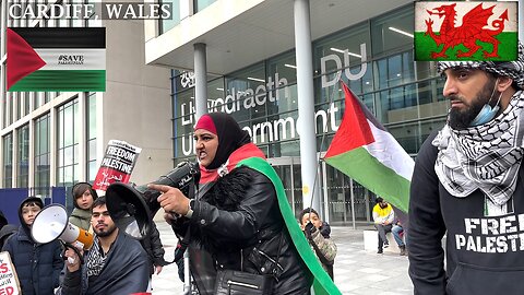 Pro-PS Protesters Speech at BBC Cymru Wales Central Square, Cardiff☮️