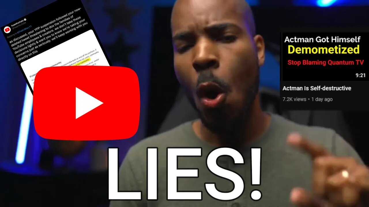 Addressing The Lies From YouTube and QUANTUM TV | #justiceforactman
