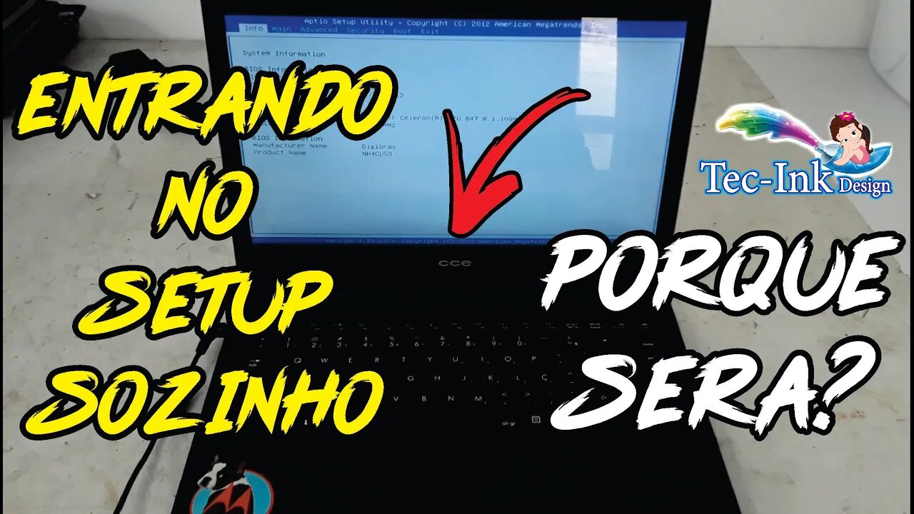 Notebook CCE WIN Entrando Automaticamente Na Bios / Setup Assim Que É Ligado. Veja Como Resolver