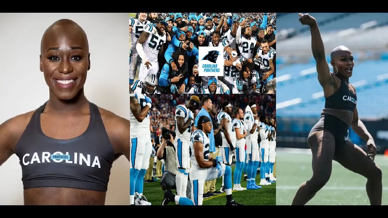 NFL aka BUCK BROKE BOYS League - Carolina Panthers Get A TRANSGENDER CHEERLEADER - Players R' Silent