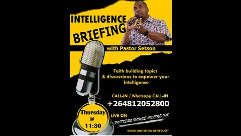 INTELLIGENCE BRIEFING WITH PASTOR SET-SON Online Radio Podcast. 16 Nov 2022