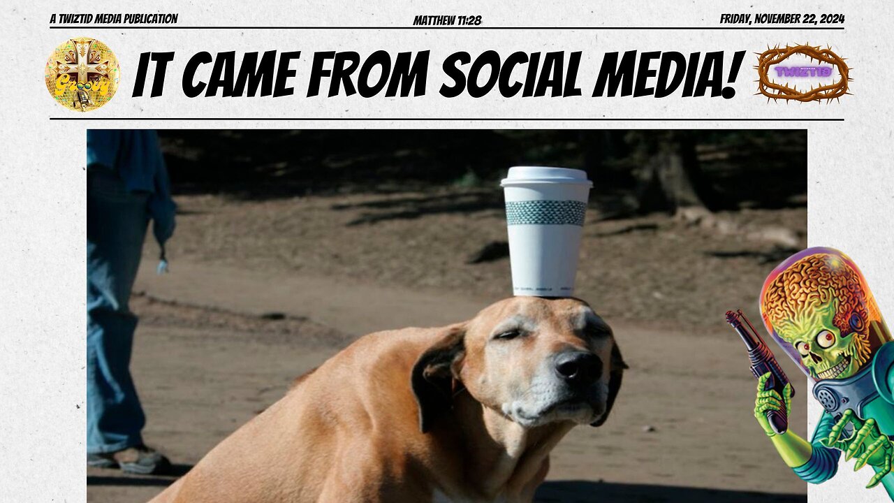 PAWS OF STEEL! DOG BALANCES CUP OF JOE IN DARING STUNT TO IMPRESS THE CAT NEXT DOOR!