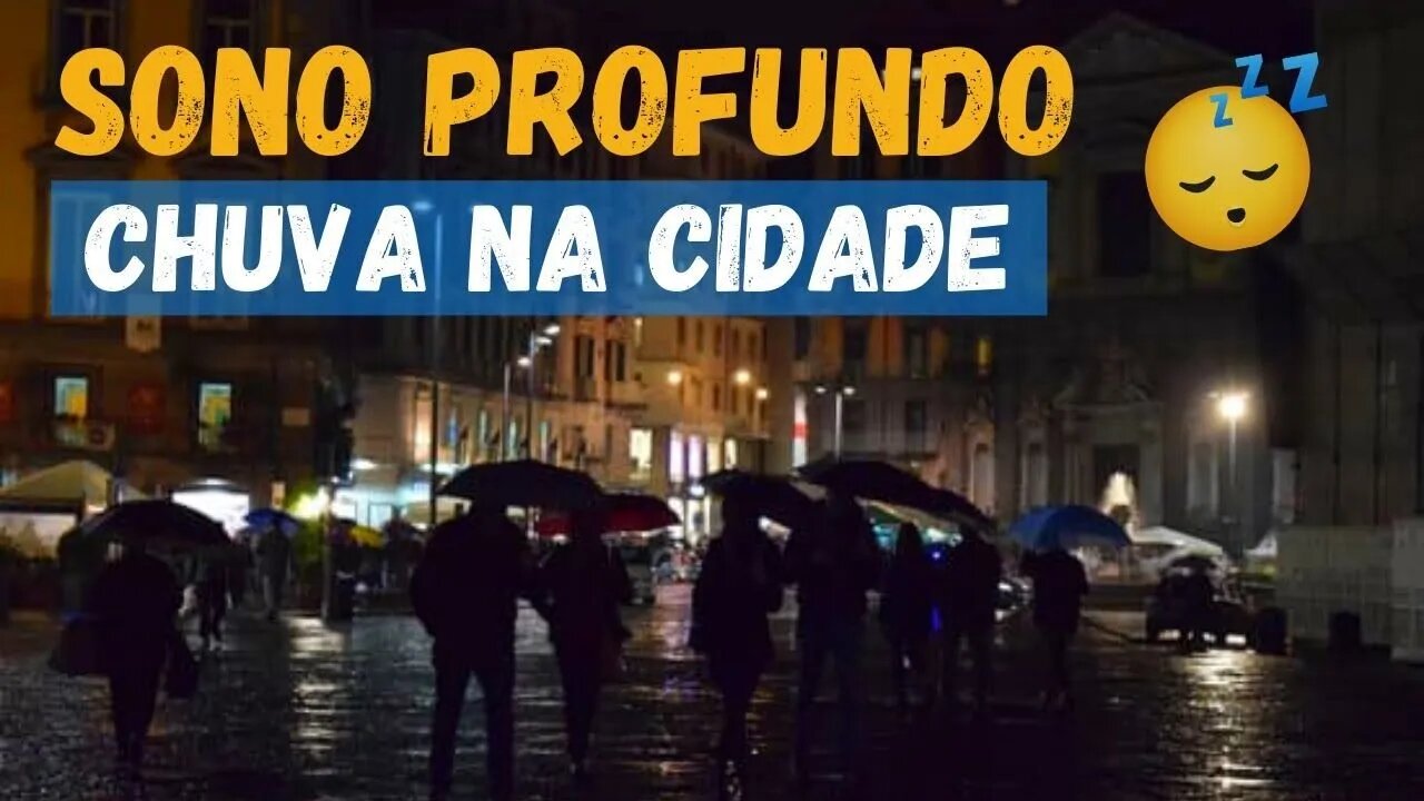 Som de chuva, trovão e raios com tela preta para dormir mais fácil