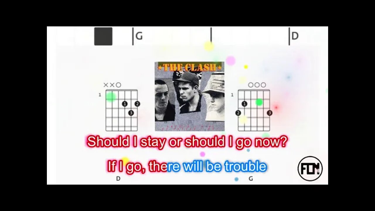 The Clash - Should I Stay or Should I Go - (Chords & Lyrics like a Karaoke