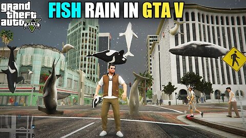 GTA 5 : FISH RAIN IN GTA 5 | 10 Second Chaos | gta 5 mods |