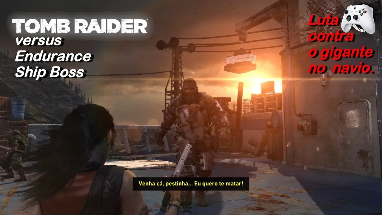 Completo: Tomb Raider - Lara Croft versus gigante no navio - Endurance Ship Boss