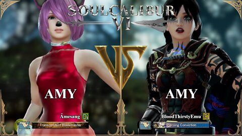 Amy (Âmesang) VS Amy (BloodThirstyEmu) (SoulCalibur™ VI: Online)