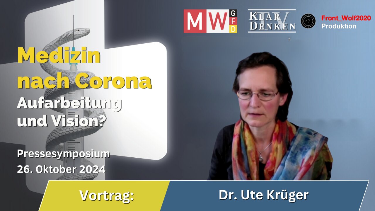 🔵⚡️Vortrag: Dr. Ute Krüger auf dem Pressesymposium MWGFD am 26.10.2024
