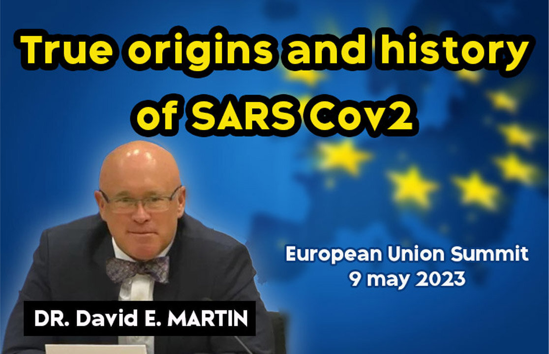 Dr David E. Martin PhD - True origins and history of SARS Cov2 @ European Union Parliament May 2023