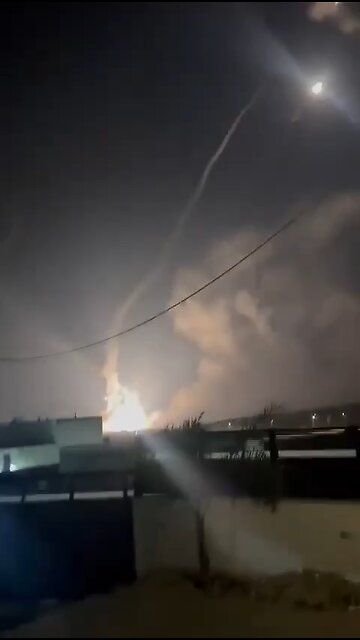 NOW: “Israeli” AD systems (Hetz 3) being launched for incoming Iranian ballistic missiles.