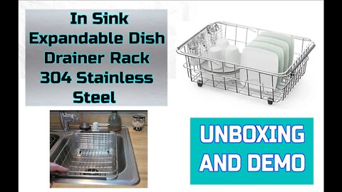 Great Adjustable Stainless Steel Dish Rack and Organizer