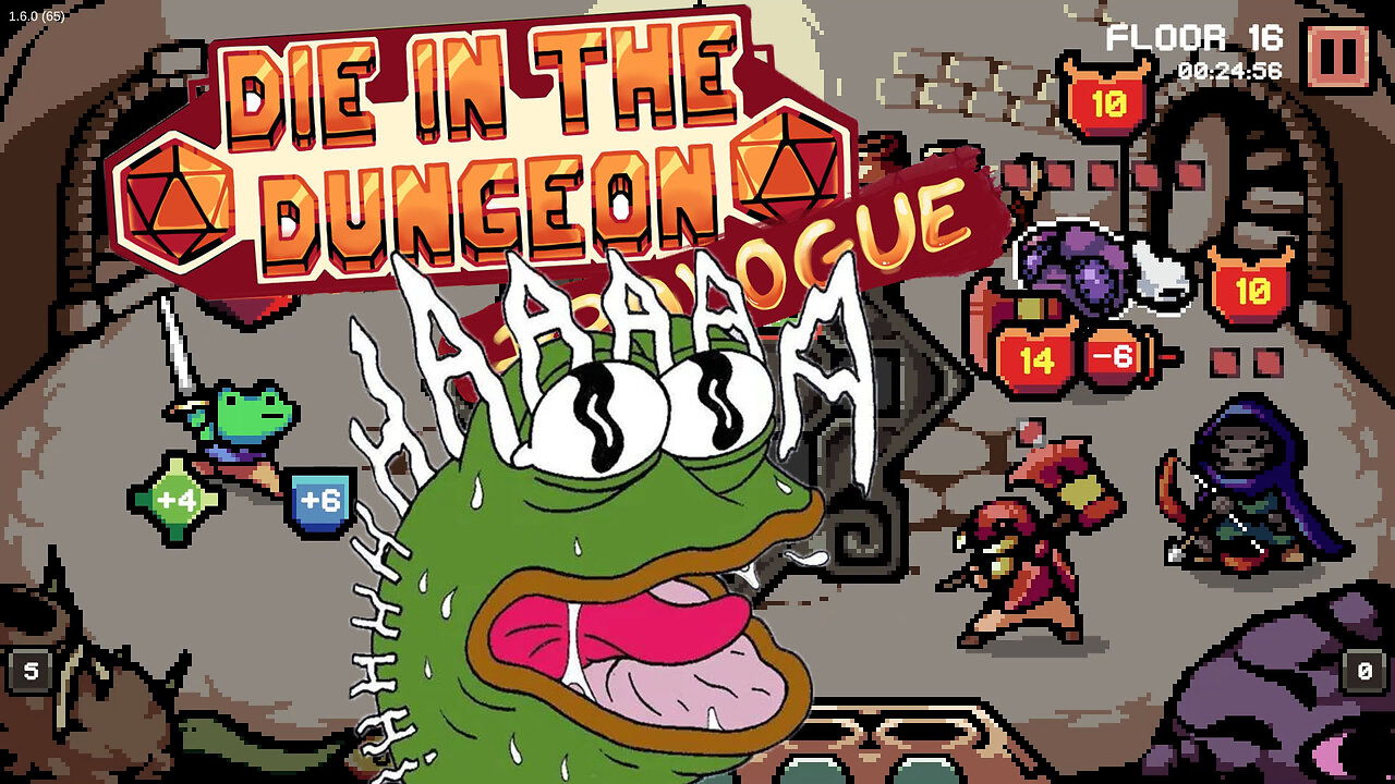 Die in the Dungeon - Pepe Rolling The Dice (Deck-Building Roguelike)