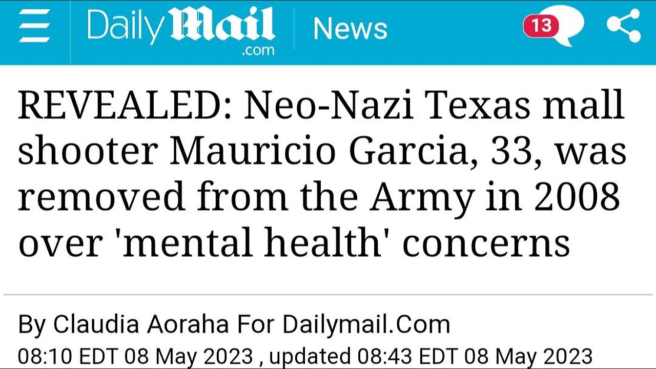 Nero_Naxi Texas mall shooter Mauricio Garcia removed from army for mental health