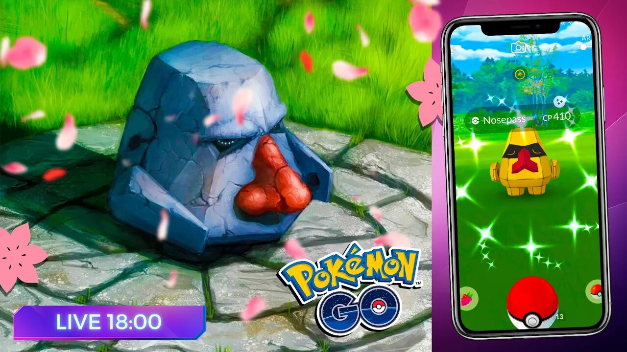 🕕 NOSEPASS SHINY! DOBRO DE DOCE POR CAPTURA! Hora do Holofote! Pokémon GO!