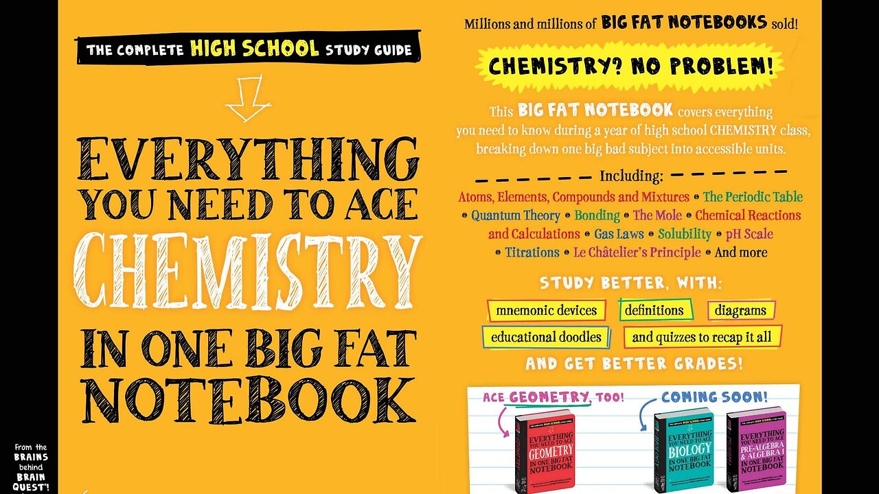 Everything You Need to Ace Chemistry in One Big Fat Notebook