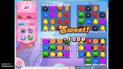 Candy Crush Level 707 Audio Talkthrough, 2 Stars 0 Boosters
