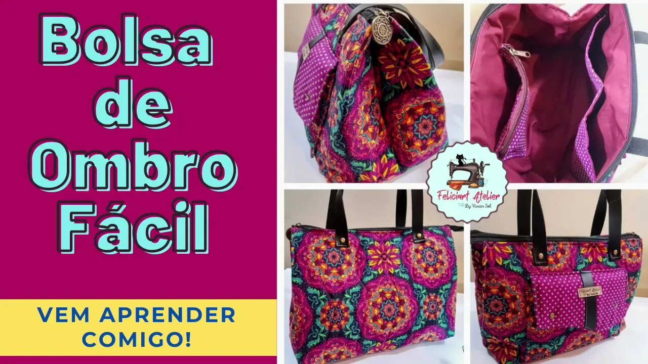 Como Fazer Bolsa de Ombro Chique e Fácil - Bolsa Anne - Estilosa e Linda! Passo a Passo Iniciantes