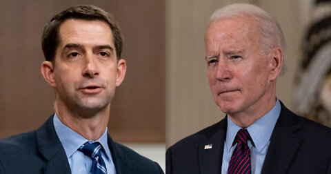 Tom Cotton Blasts Biden Administration’s Weak Sanctions on Putin: ‘Quit Pussy-Footing Around’