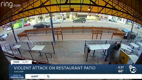 Violent attack in Gaslamp Quarter restaurant patio