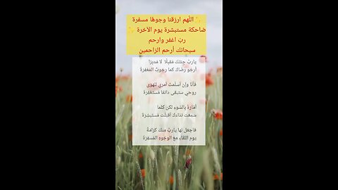 رب ارزقنا وجوه ضاحكة مستبشرة يوم القيامة 🌹✨