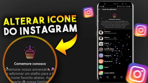 Como MUDAR ÍCONE do INSTAGRAM (Comemoração 10 anos do app)