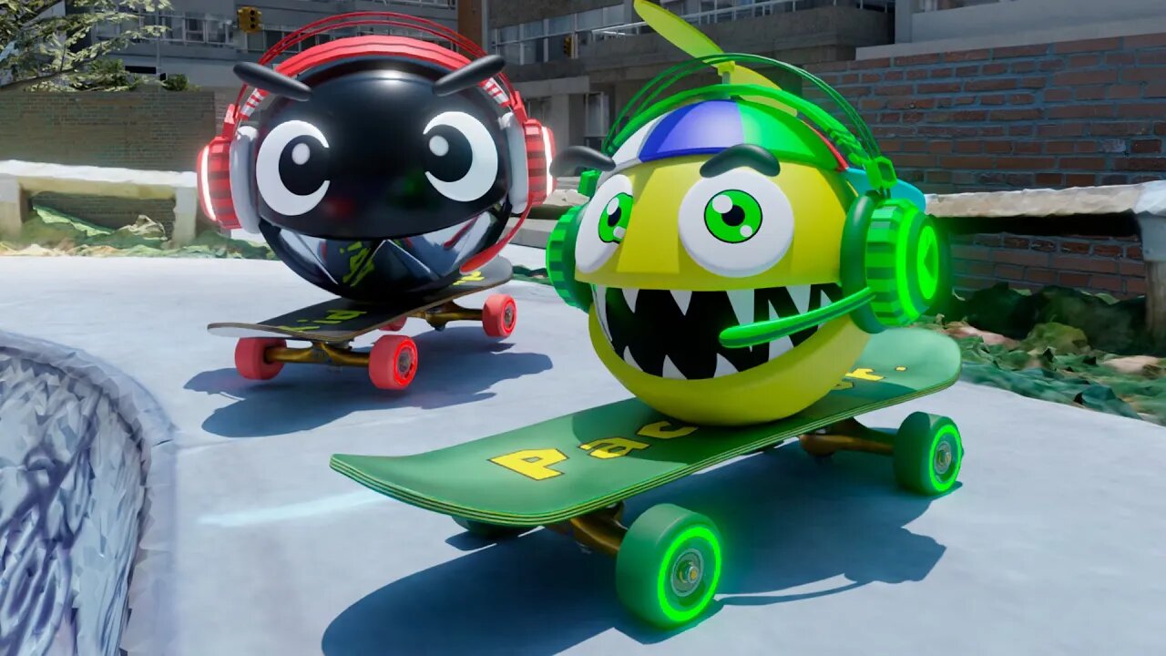 PACMAN JR & CHAIN CHOMP IN SKATEBOARDING ADVENTURES