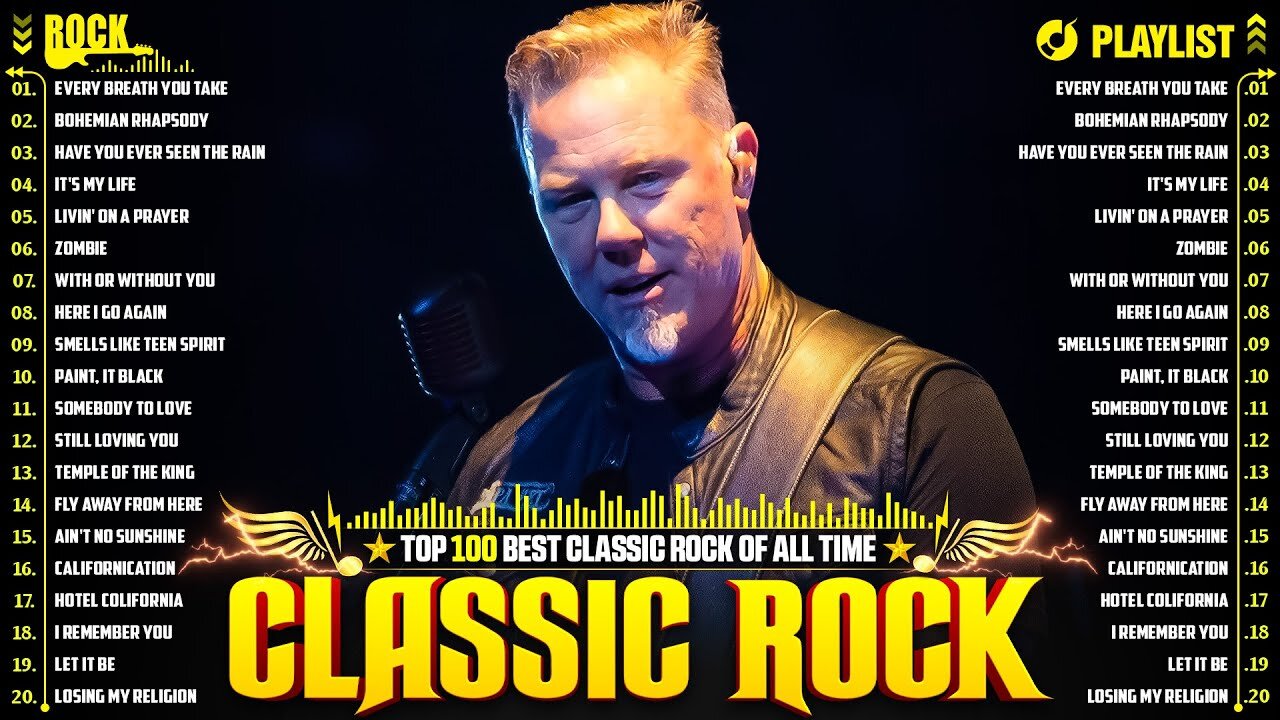 Metallica, Queen, Nirvana, Pink Floyd, Bon Jovi, ACDC, Guns N Roses 🔊 Classic Rock Playlist