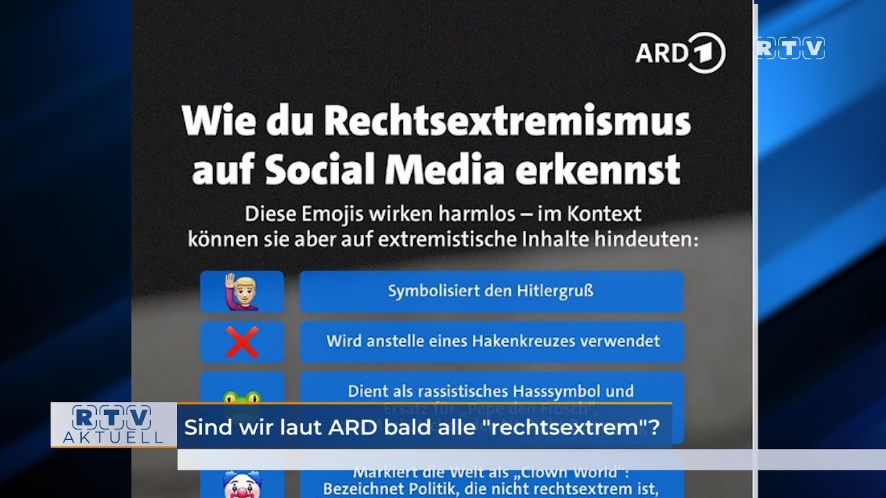 Sind wir laut ARD bald alle "rechtsextrem"?@RTV Privatfernsehen🙈🐑🐑🐑 COV ID1984