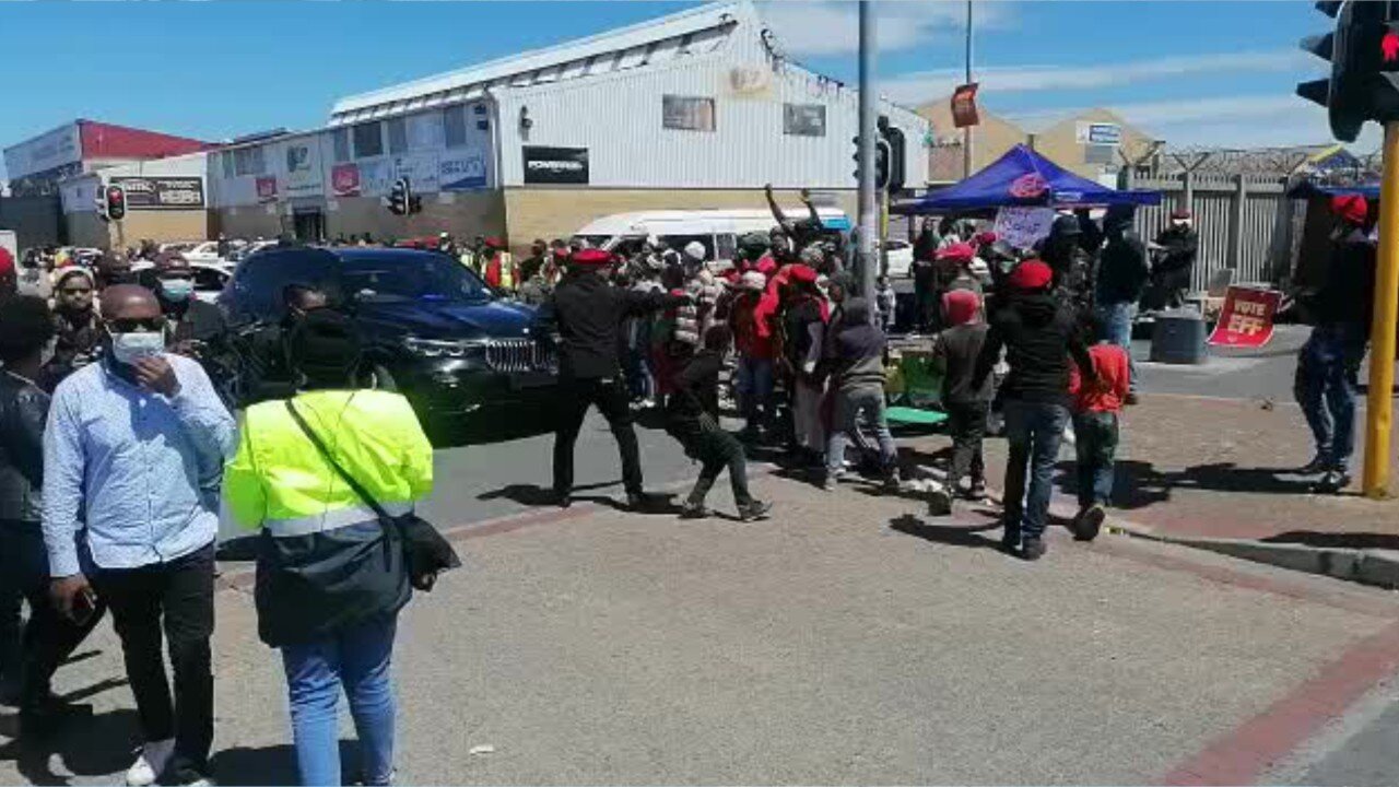 EFF leader Julius Malema has arrived in Mitchells Plain