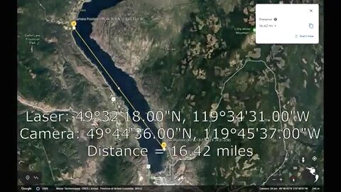 Okanagan Lake Earth Curvature Laser Test -- KomorusanQ714