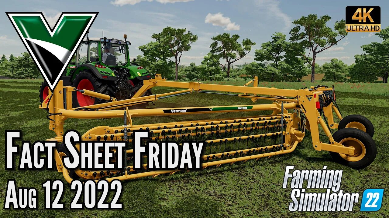 🚨 Farming Simulator 22 News 🚨 Vermeer DLC FactSheet Aug 12 2022