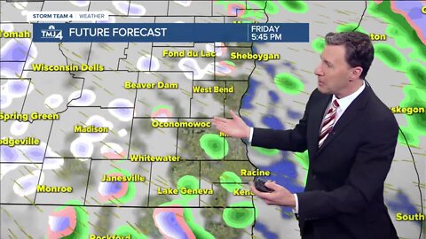 Windy, rainy Friday with snow squalls possible this afternoon