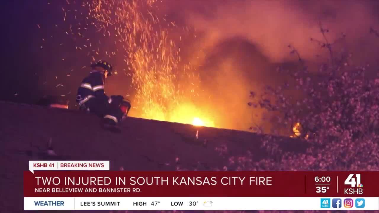 2 injured in house fire in south Kansas City