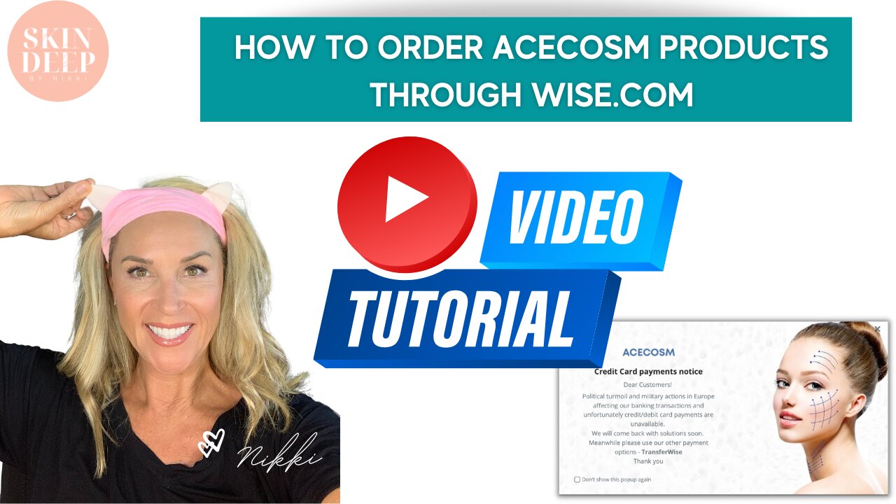 How to Order AceCosm Products through Wise.com