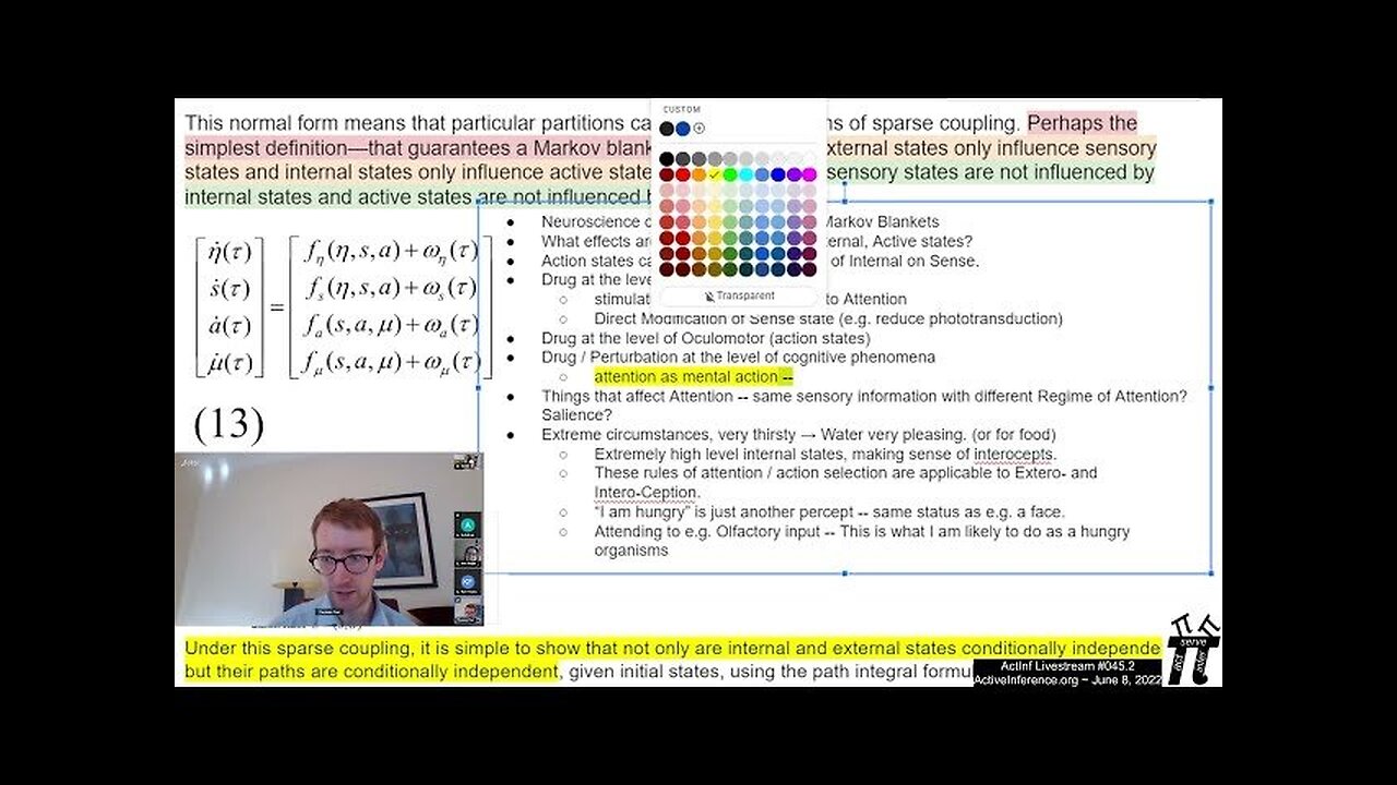 ActInf Livestream #045.2 ~ "The free energy principle made simpler but not too simple"