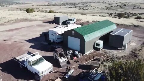 fly over showing the new location before new cabin arrives