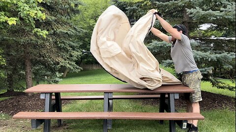 Picnic Table Cover Waterproof 96 Inch 600D Oxford Outdoor Table Cover with Bench Covers Heavy Duty