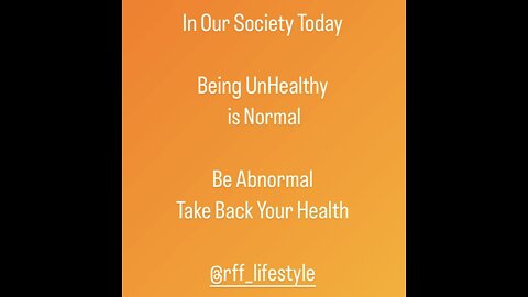 Being Healthy is Abnormal?